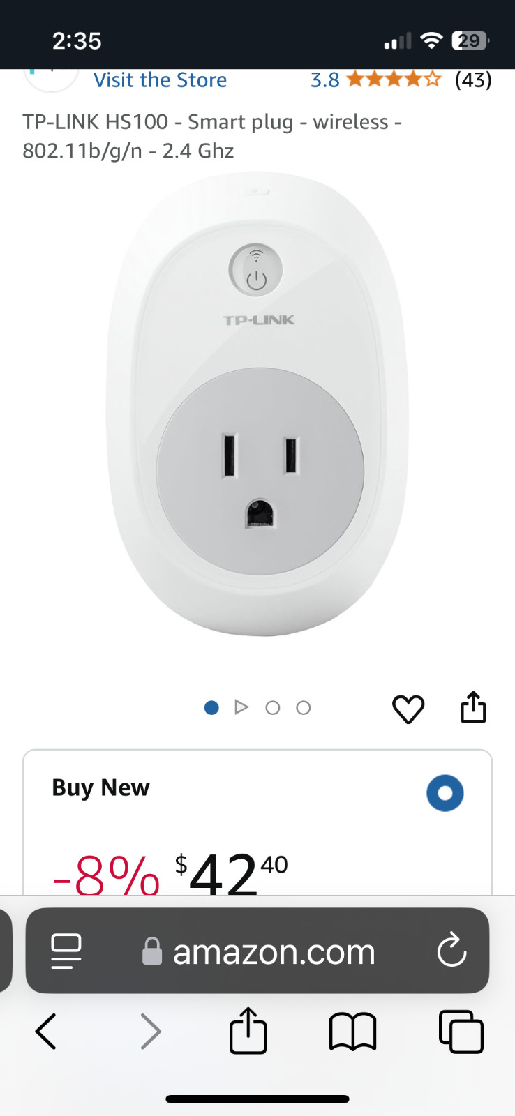 TP Link Smart WIFI plug HS100 Brand New Unopened