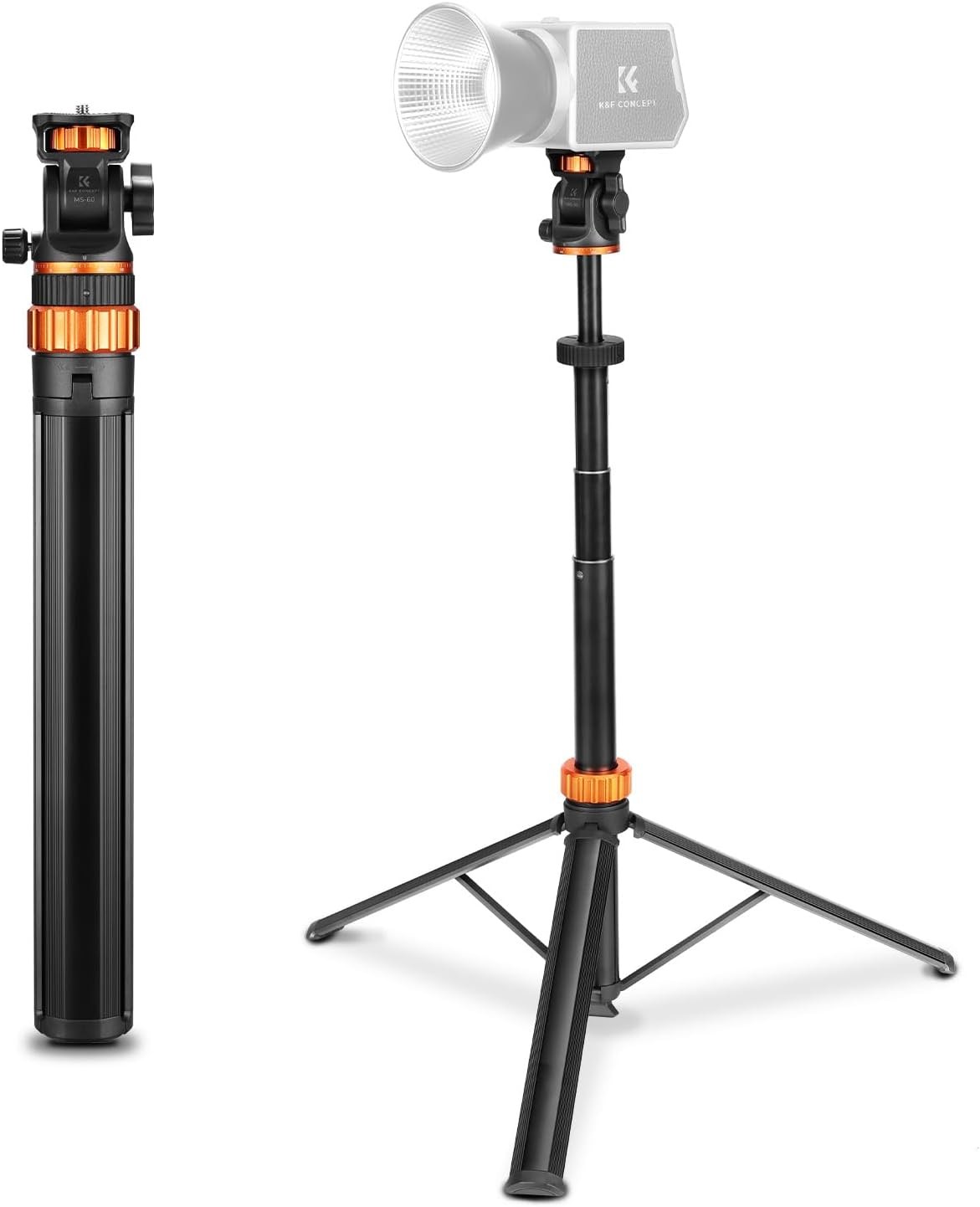 K&F CONCEPT 78" Photography Light Stand Extendable Tripod w/ 1/4" Screw fr Light