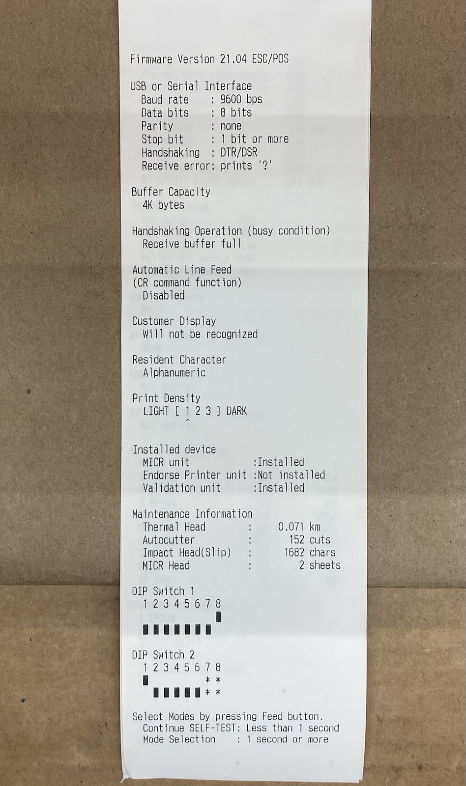 TESTED Epson TM-H6000IV M253A Compact Multifunction POS Receipt Printer USB