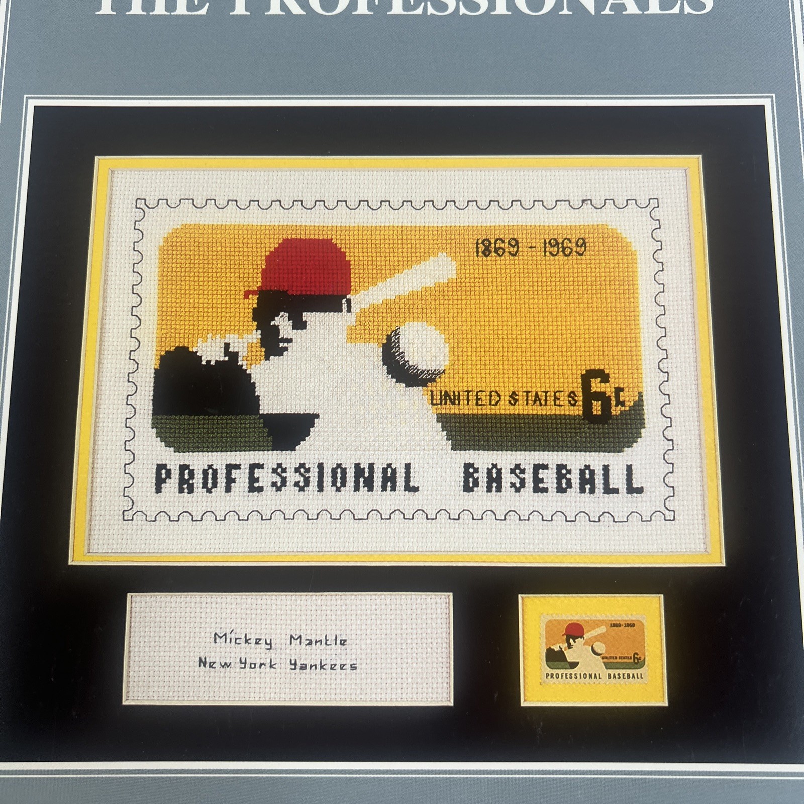 Heritage Series The Professionals baseball player, Cross Stitch