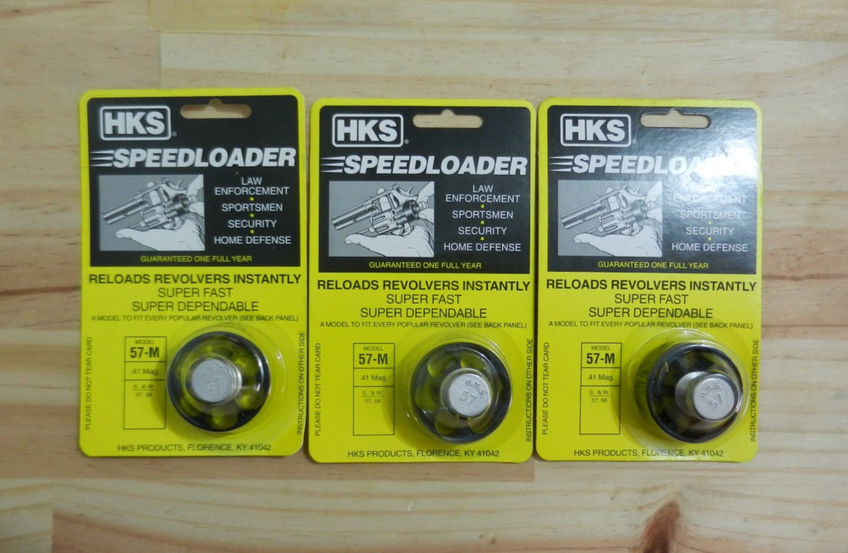 HKS Speedloader;  NEW;  57-M;  6-Shot;  41 Magnum;  3 Pack;  Fast & Dependable