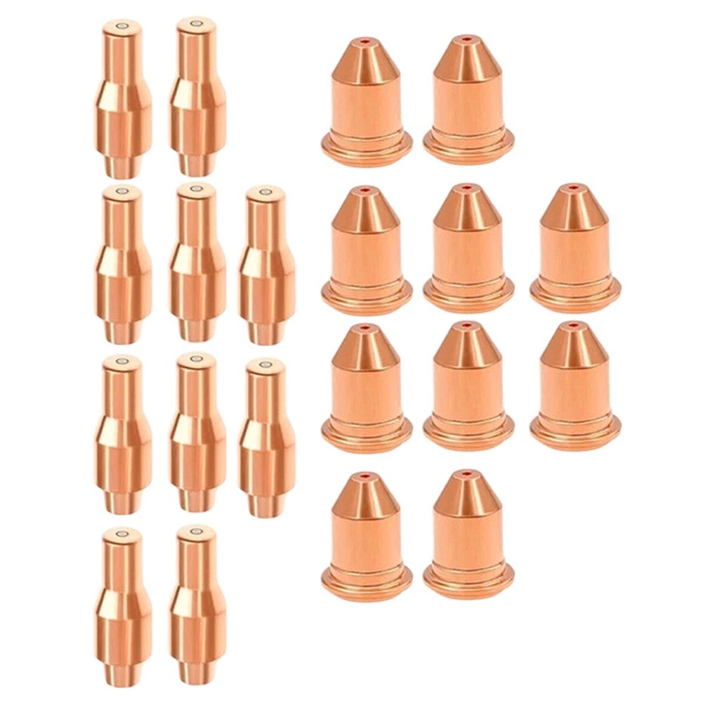 20pcs Copper Plasma Electrode and Nozzle Set for Harbor For Freight Titanium 45