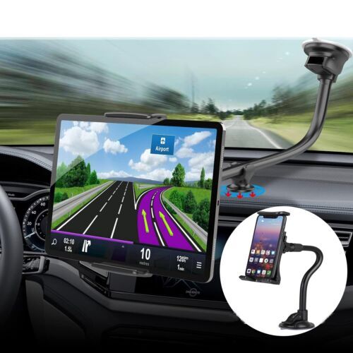 Car Phone Tablet Windshield Mount Truck Arm Holder for 7-12'' Tablet iPad iPhone