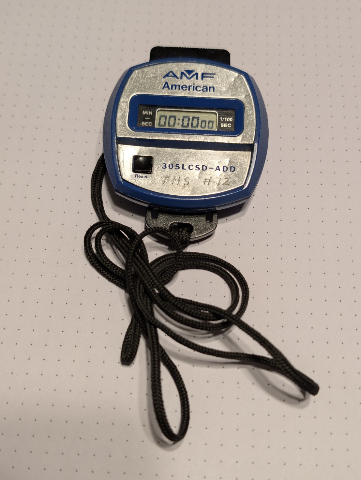 Vintage AMF American Digital Stopwatch 305LCSD-ADD Tested Working Made in USA