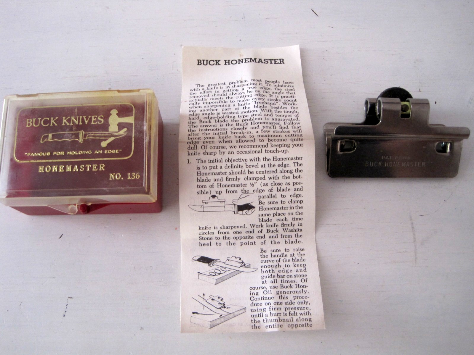 Vintage Buck Knives Honemaster No. 136 Knife Sharpening Tool FAST SHIPPING!!