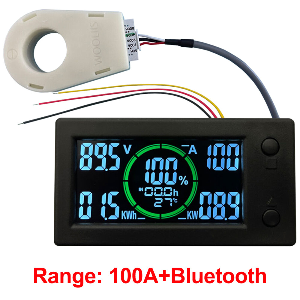DC0-300V 50A/100A/200A/400A Bluetooth Voltage Current Power Energy Coulomb Meter
