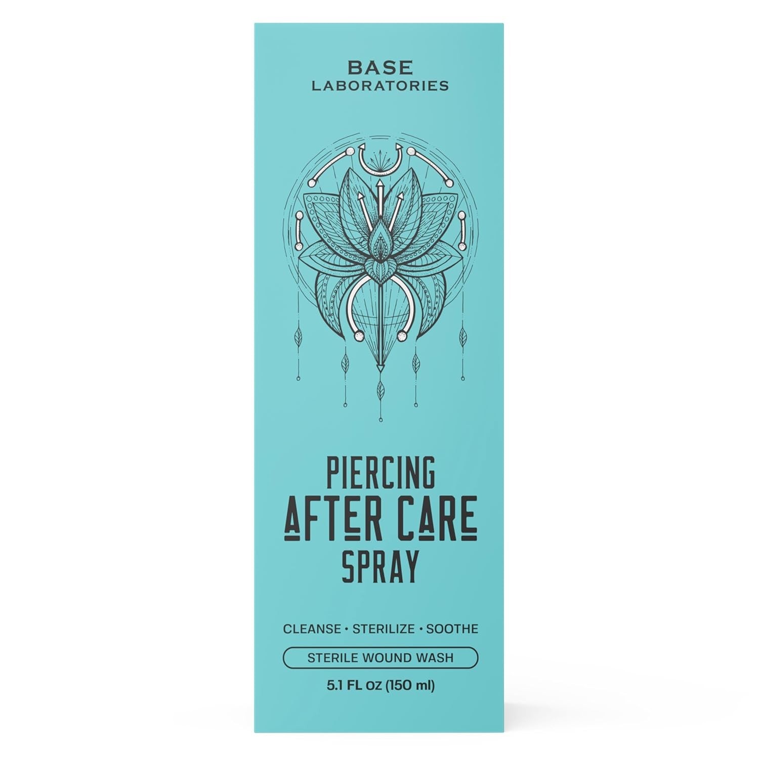 Essential Piercing Care Spray - 4oz Saline Solution for Keloids & Cleansing Duo