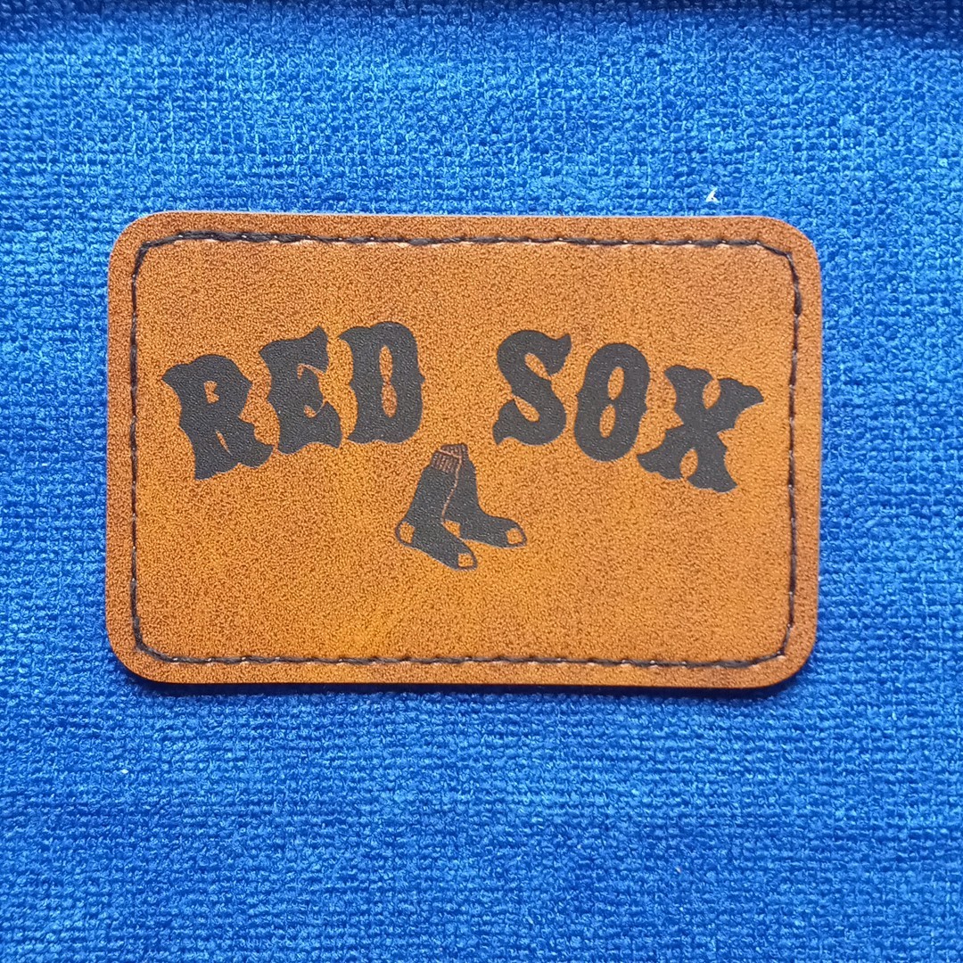 Red Sox Leather Iron on Patch For Hats And Accessories