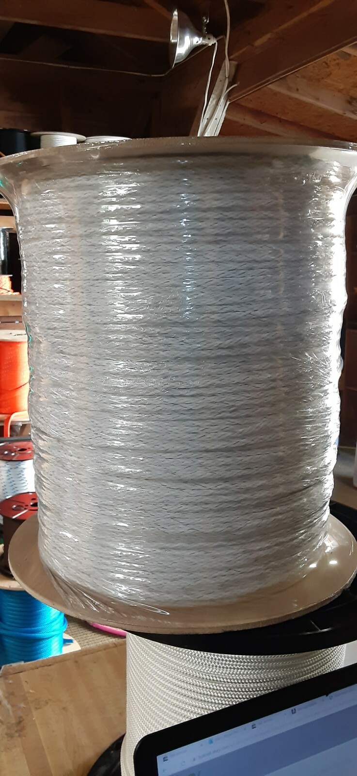 4 mm x 4956 ft.(2 lengths on spool) Equestrian Electric Rope Fence Spool.