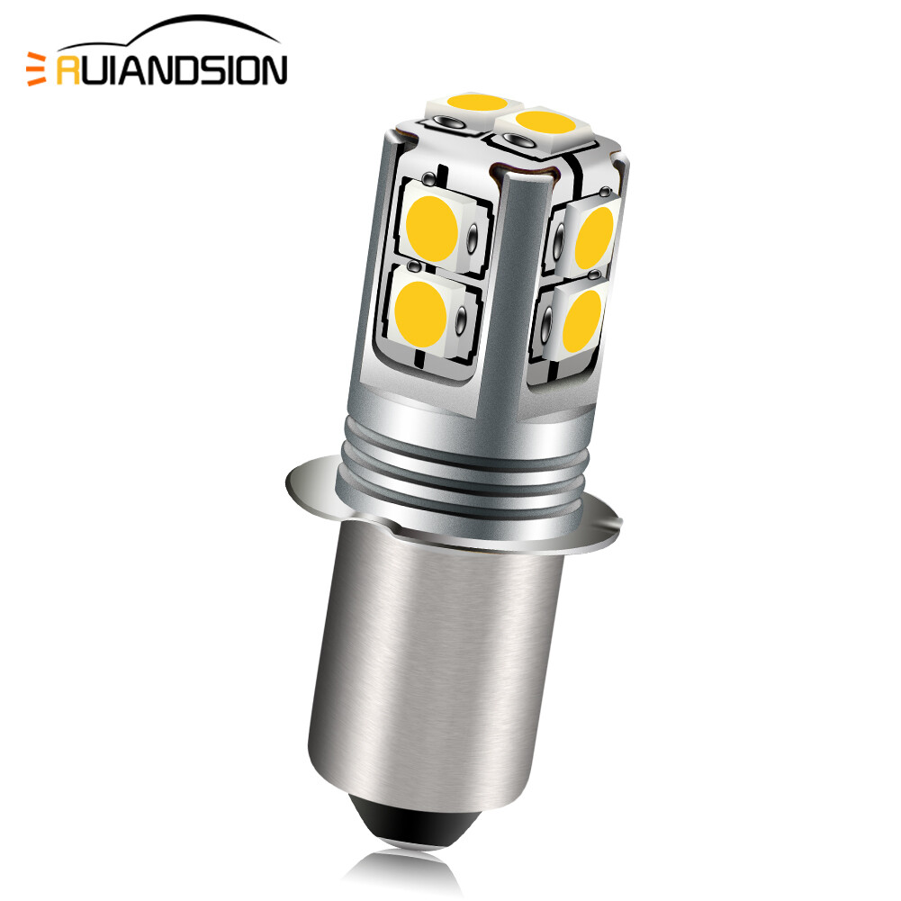 DC 6V/9V/12V/18V P13.5S 3030 LED Torch Flashlight Bulb Working Lamp Warm/ White