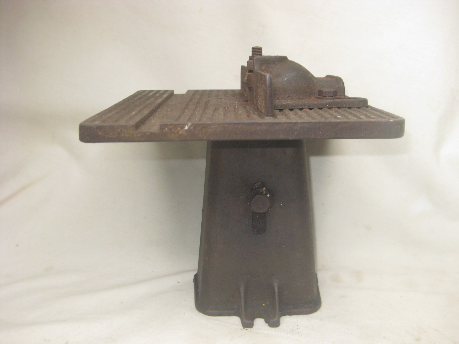 vintage antique cast iron router assembly AA bench mount spindle marked 1801