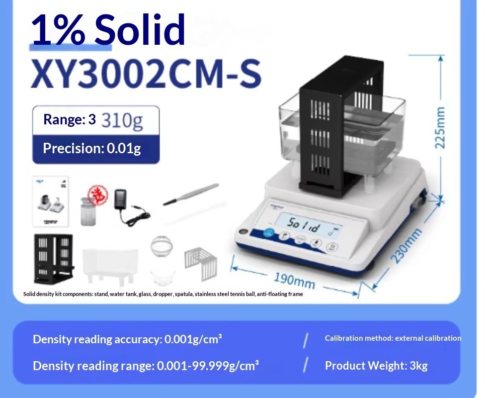High Precision Density Meter Solid Plastic Rubber Liquid Specific Gravity Tester