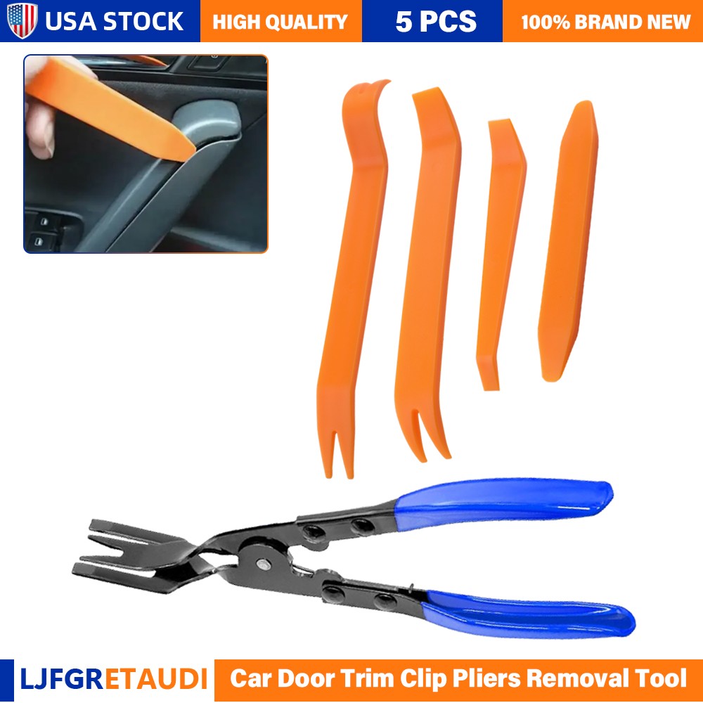 5PCS Plastic Car Trim Removal Tools Pry Clamp Pliers Door Disassembly Dash Set
