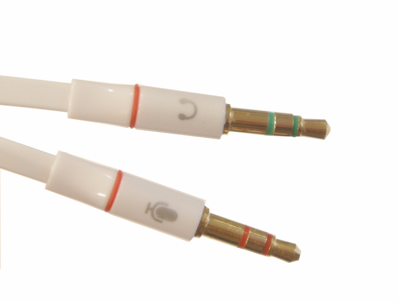 Stereo Headphone Microphone Cable adapter 3.5mm TRRS computer mic audio in out