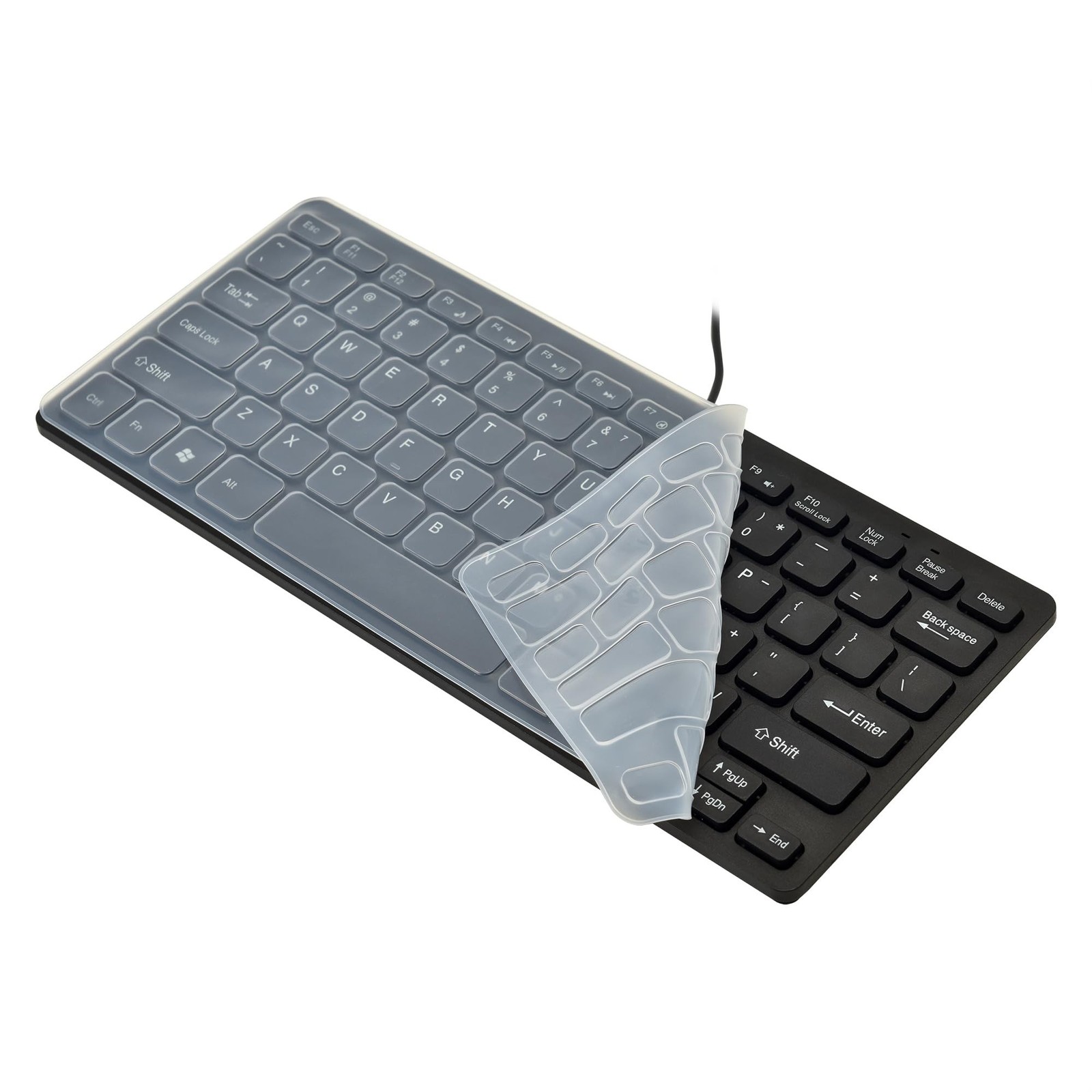 MCSaite Wired Mini Keyboard and Mouse Combo - with Keyboard Cover USB 60% Key...