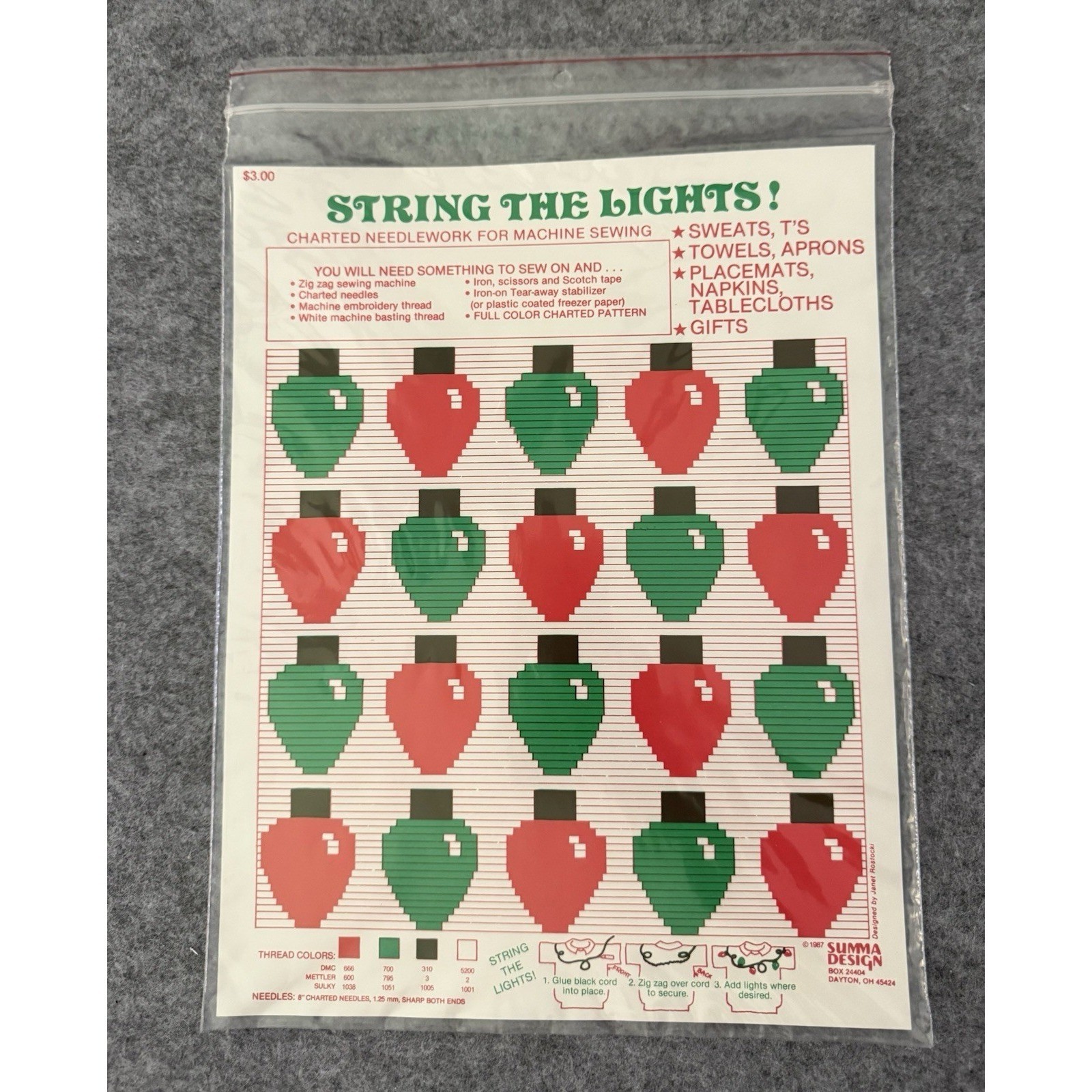 Charted Line Overlays & Summa Design Charted Needlework Pattern Leaflet Lot Of 4