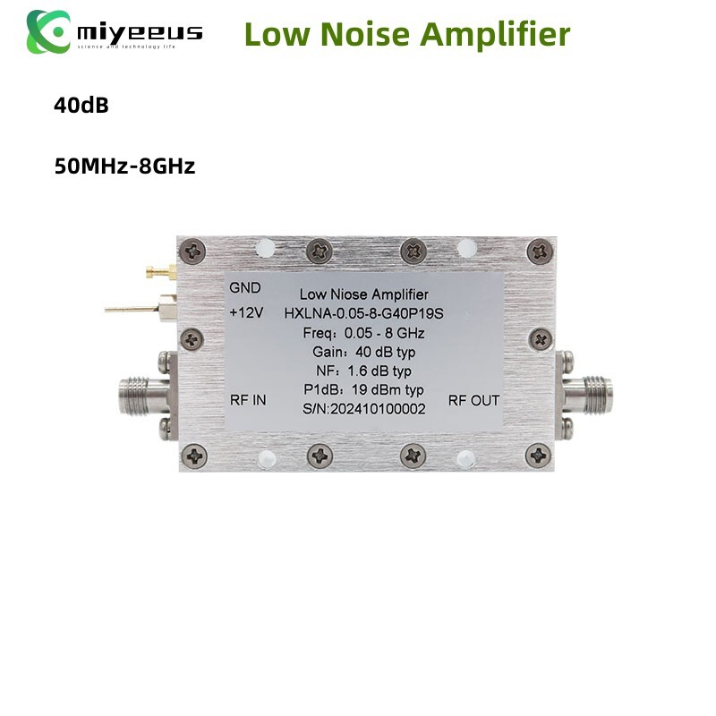 HXLNA-0.05-8-G40P19S 50MHz-8GHz 40dB Low Noise Amplifier 0.05-8GHz LNA