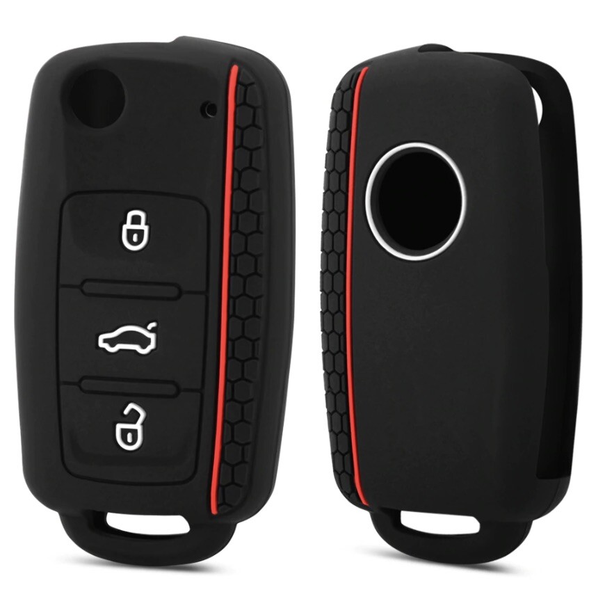 Silicone Key Case Cover for 3 Buttons☆For VW, SKODA, SEAT ☆UK SELLER☆