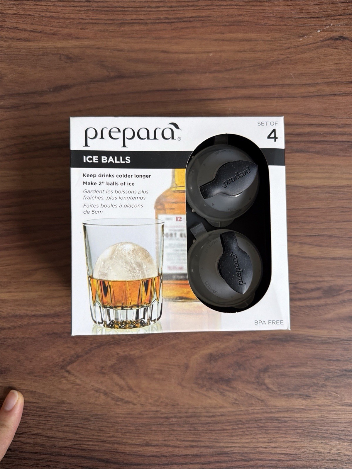 Pack of 4 Prepara Ice Balls 2" Spheres Cocktail