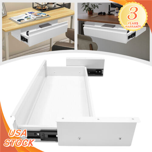 Space Saver Sliding Under Desk Storage Drawer Pull-out Drawer for Sit Stand Work