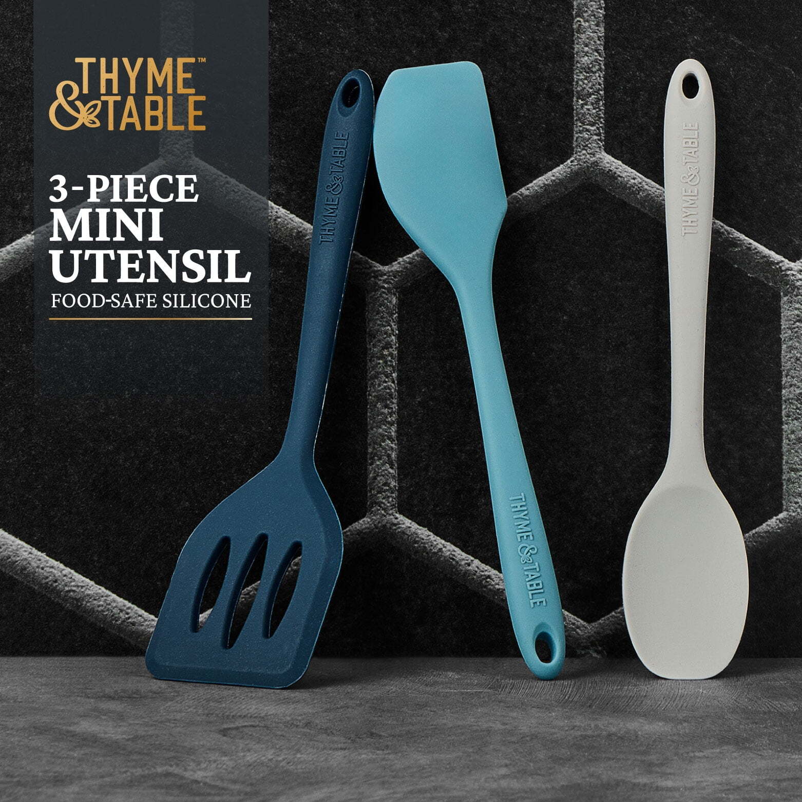 Thyme & Table 3-Piece Silicone Mini Utensil Set