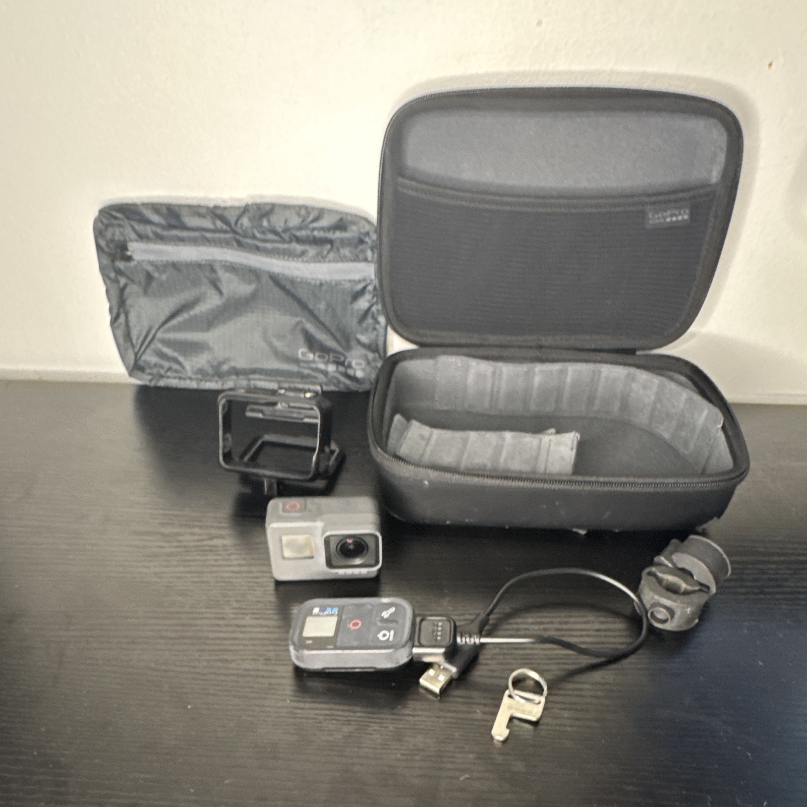 GoPro HERO5 Accessory Bundle Case Remote USB Cable/Charger Mounts