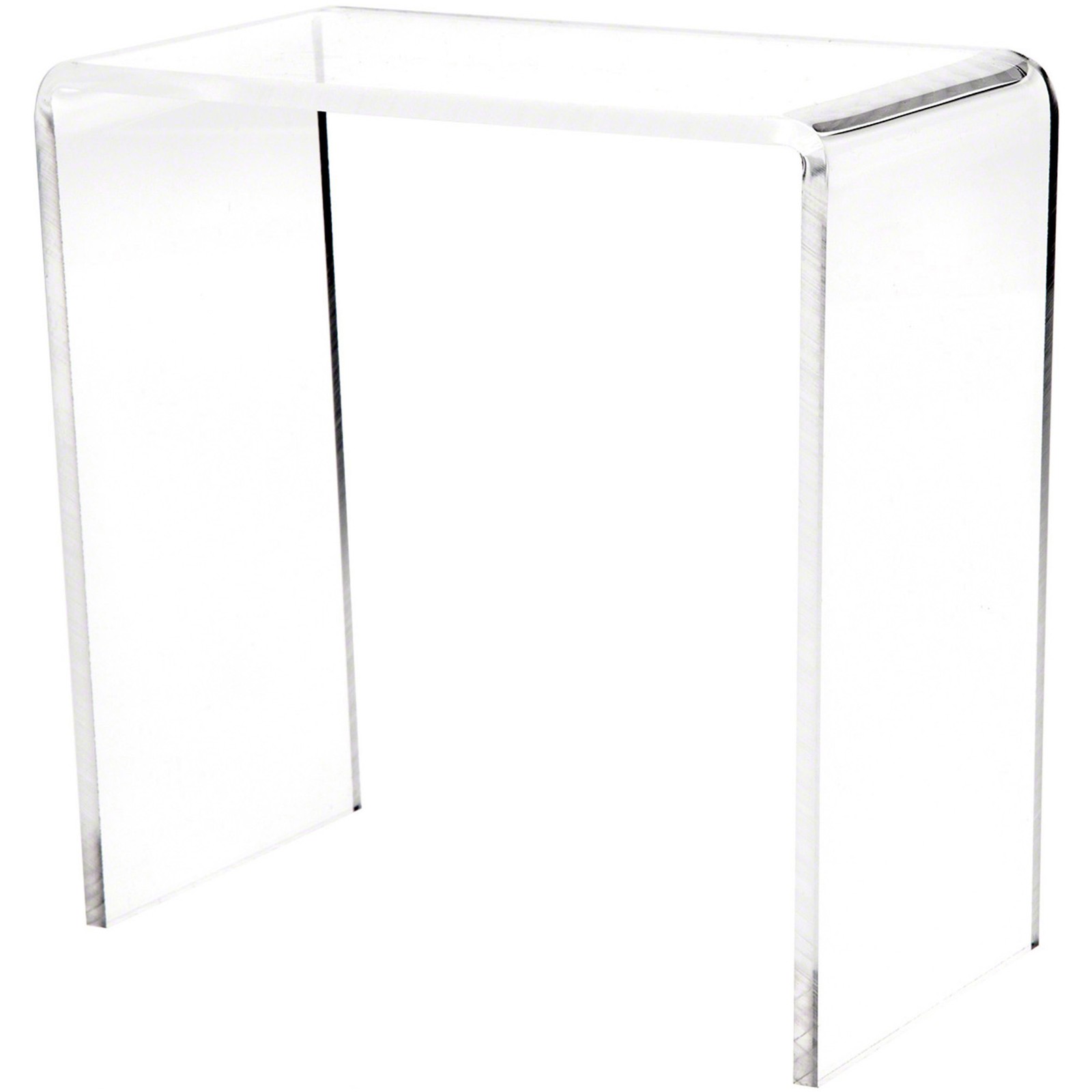 Plymor Clear Acrylic Vertical Rectangular Display Riser, 6" H x 6" W x 3" D