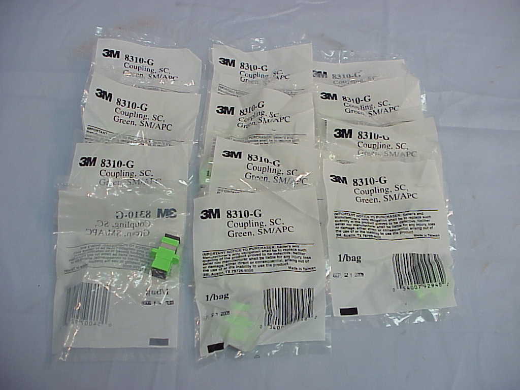 12 NEW 3M Fiber Optic Coupling Sleeves Model: 8310G  8310-G COUPLING SC ANGLE