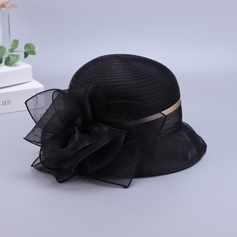 Womens Bridal Organza Tea Party Hats Kentucky Derby Church Hat Dress Fascinator