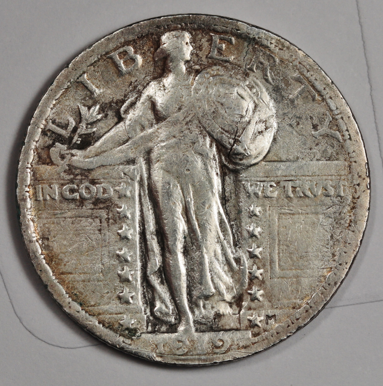 1919 Standing Liberty Quarter.   VF.  197078