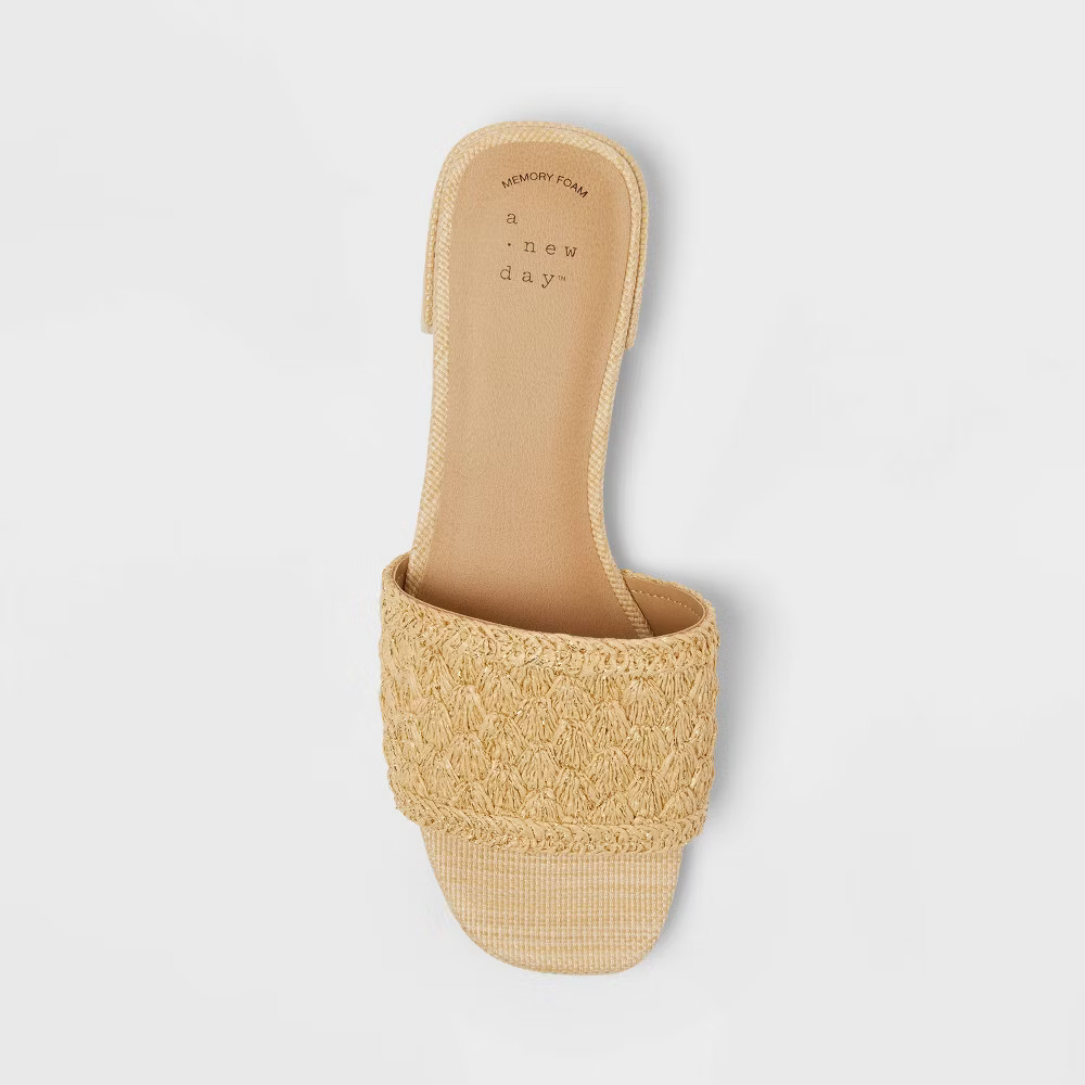 Women’s Grace Sandals with Memory Foam Insole - A New Day Natural