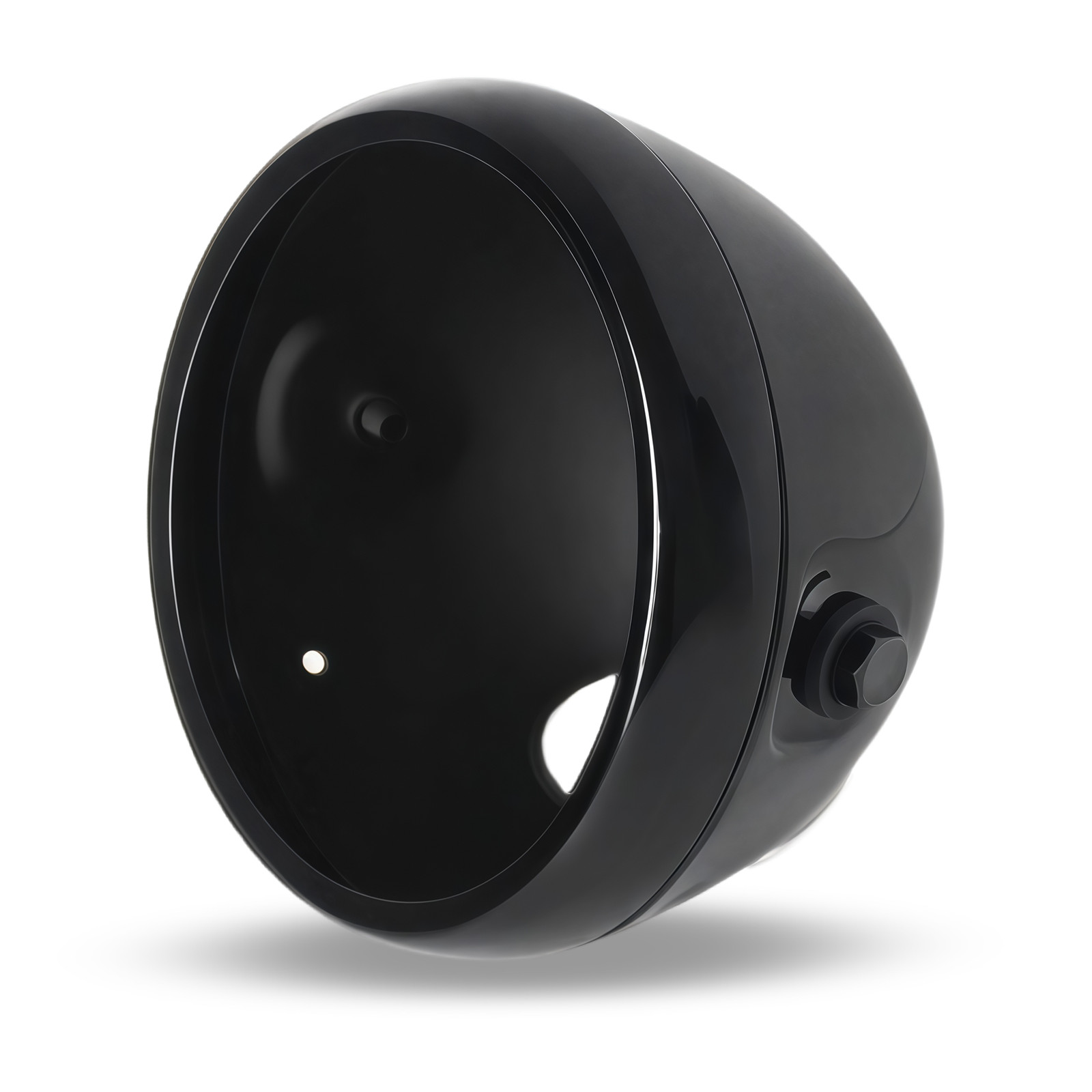 7" Gloss Black Motorcycle Headlight Bucket Shell