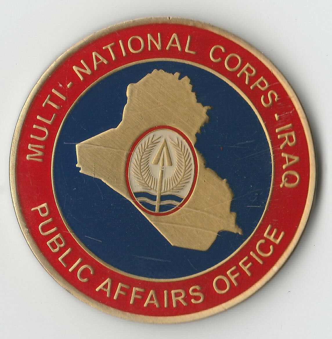 MULTI NATIONAL CORPS OIF PUBLIC AFFAIRS OFFICE Challenge Coin 1.75"DIA GB2