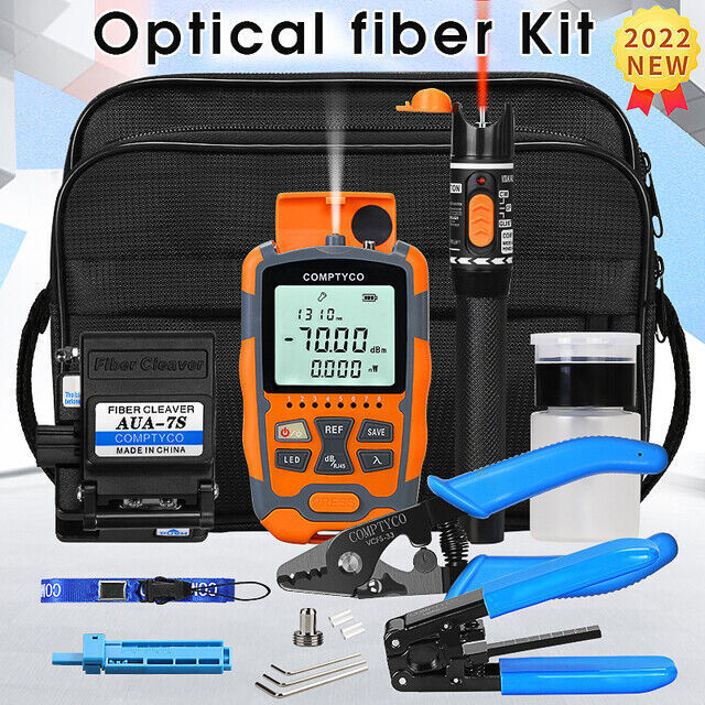 Mini optical fiber tool kit -70~+10dBm Power Meter 10mw VFL Fiber Cleaver AUA-7S