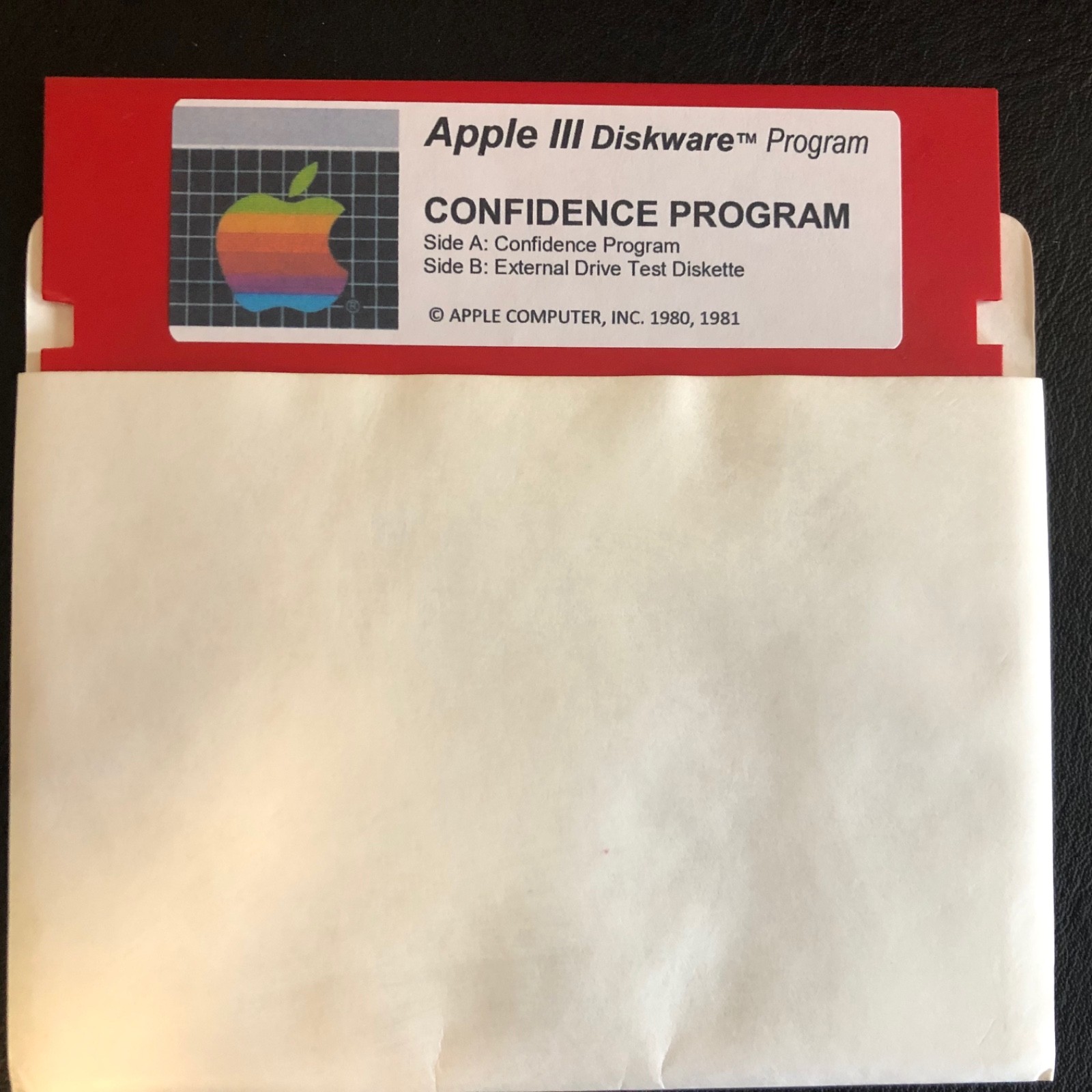 Apple / Confidence Program Diskette / Apple III Home Computers