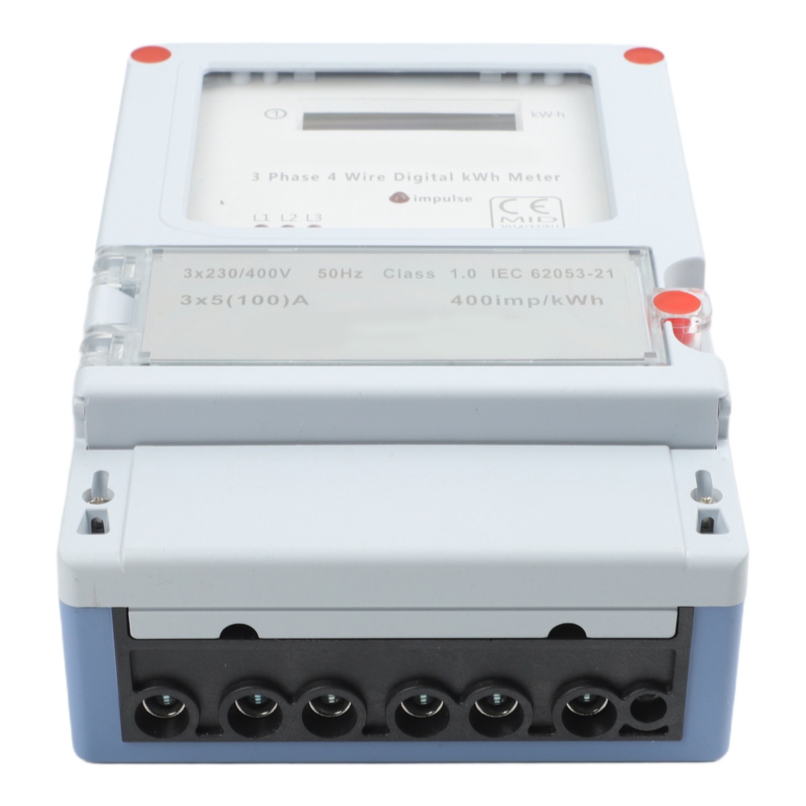 100A Capacity LCD Energy Meter Three Phase Meter Residential Application