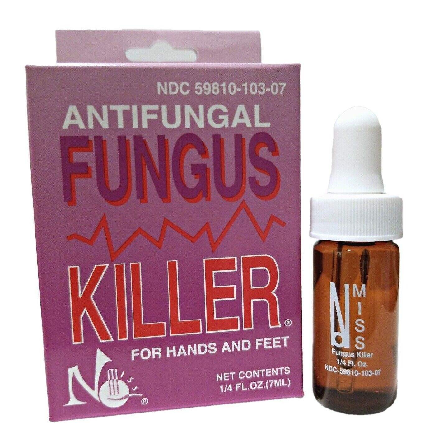 No Miss Antifungal Fungus Killer for hands and feet 1/4 fl.oz. 7ml -New with Box