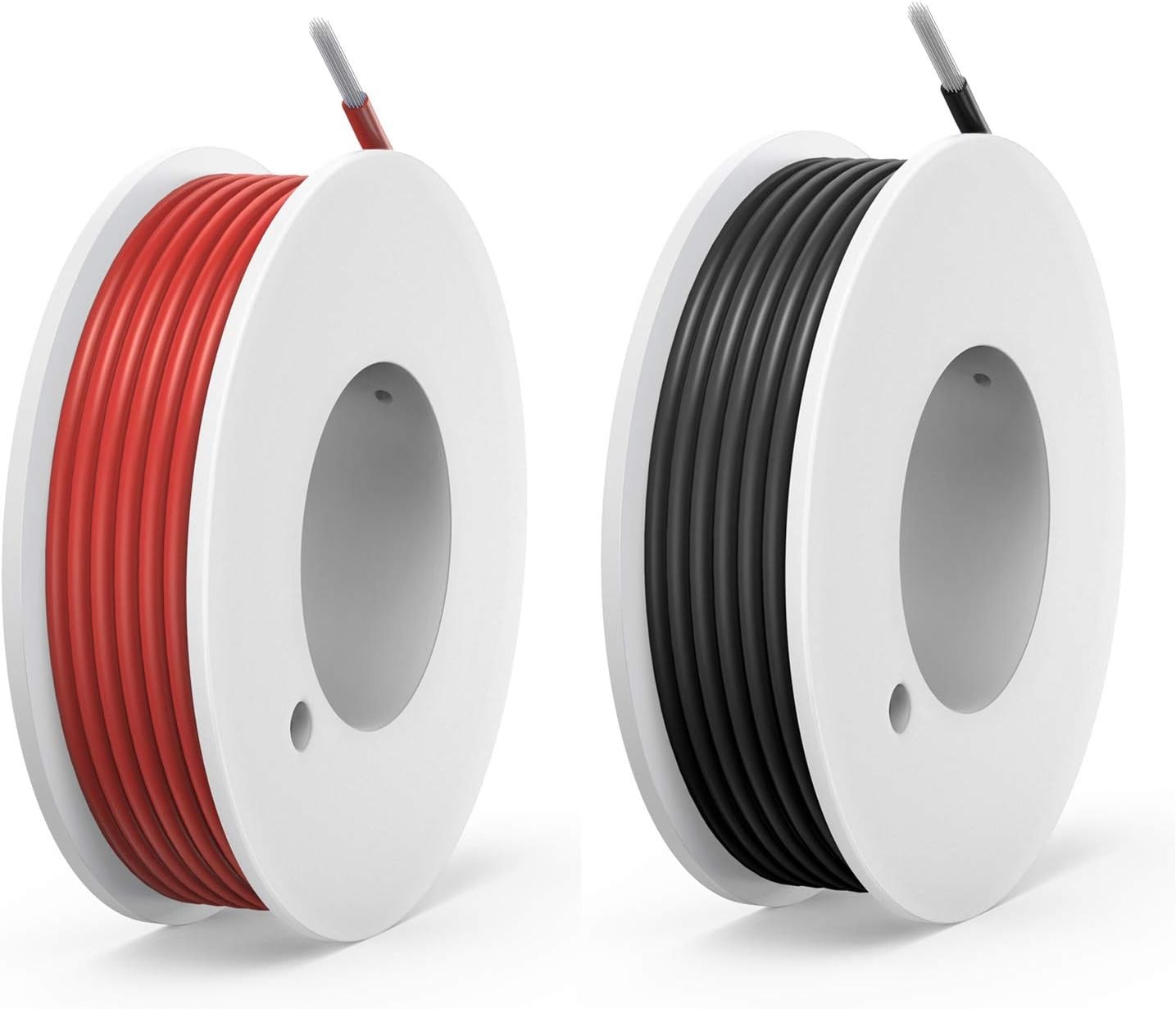 20 awg Silicone Electrical Wire Cable 2 Colors (23ft Each) 20 Black, Red