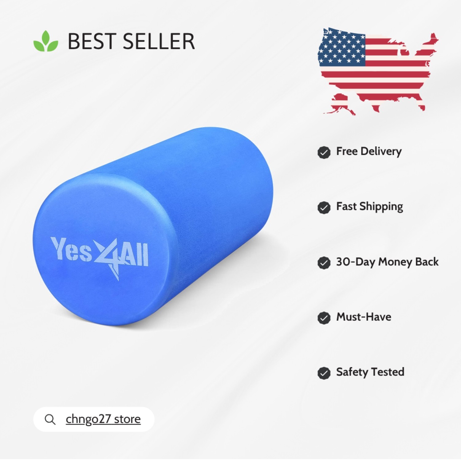 High-Density EVA Foam Roller for Back Pain Relief - 12/18/24/36 Inch Options