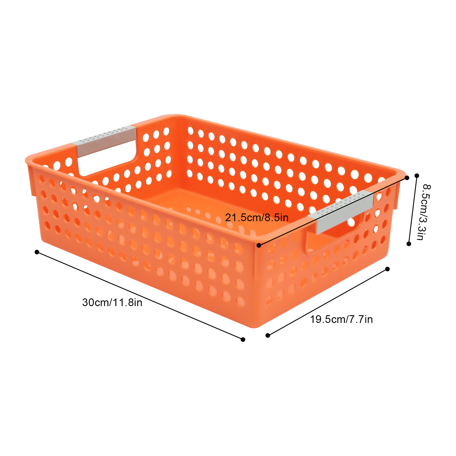 24 Pack Rectangular Classroom Baskets Colorful Organizer Storage Bin Book Baske