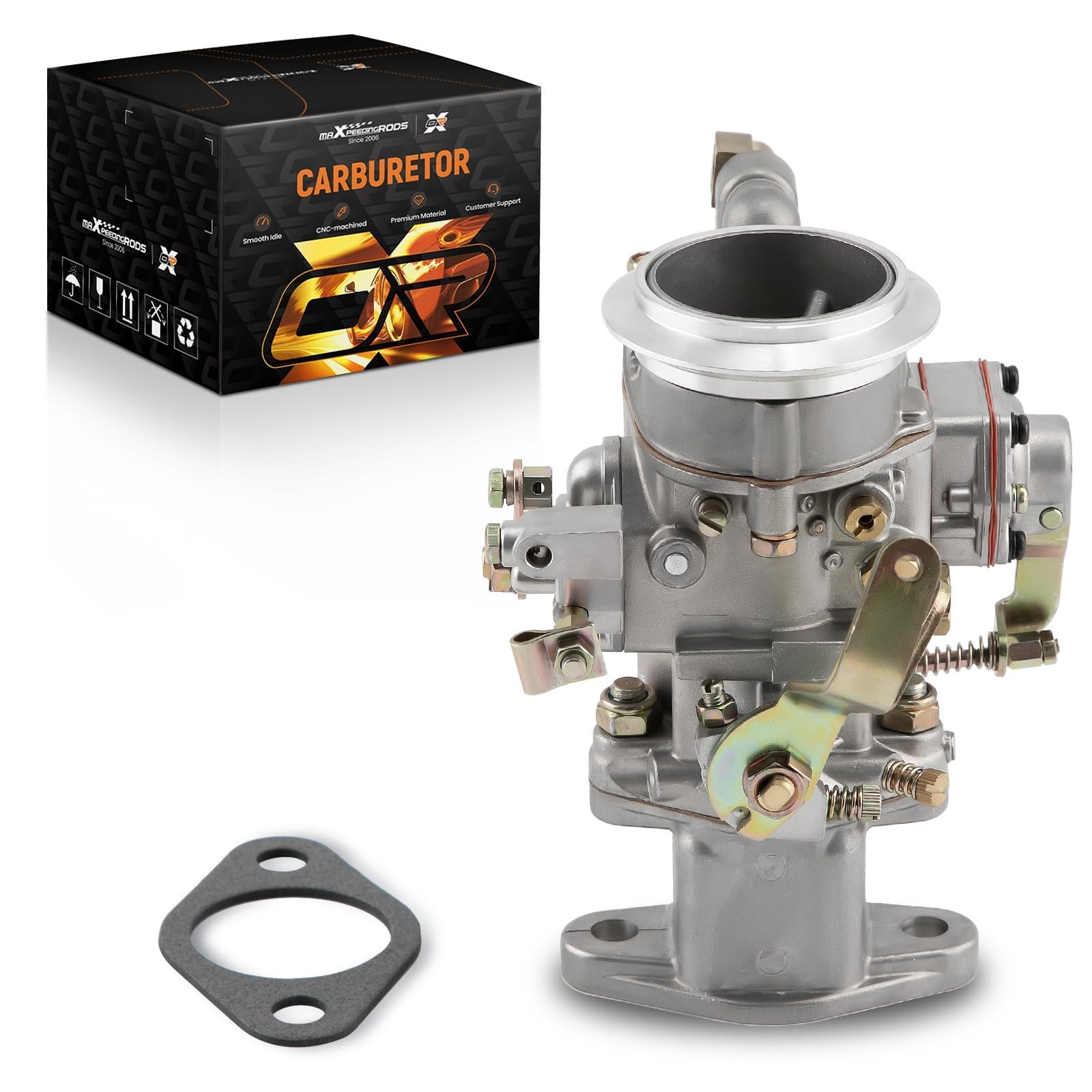 maXpeedingrods 1-Barrel Carburetor for Jeep F-head 4 Cylinder Engines CJ5 CJ6...