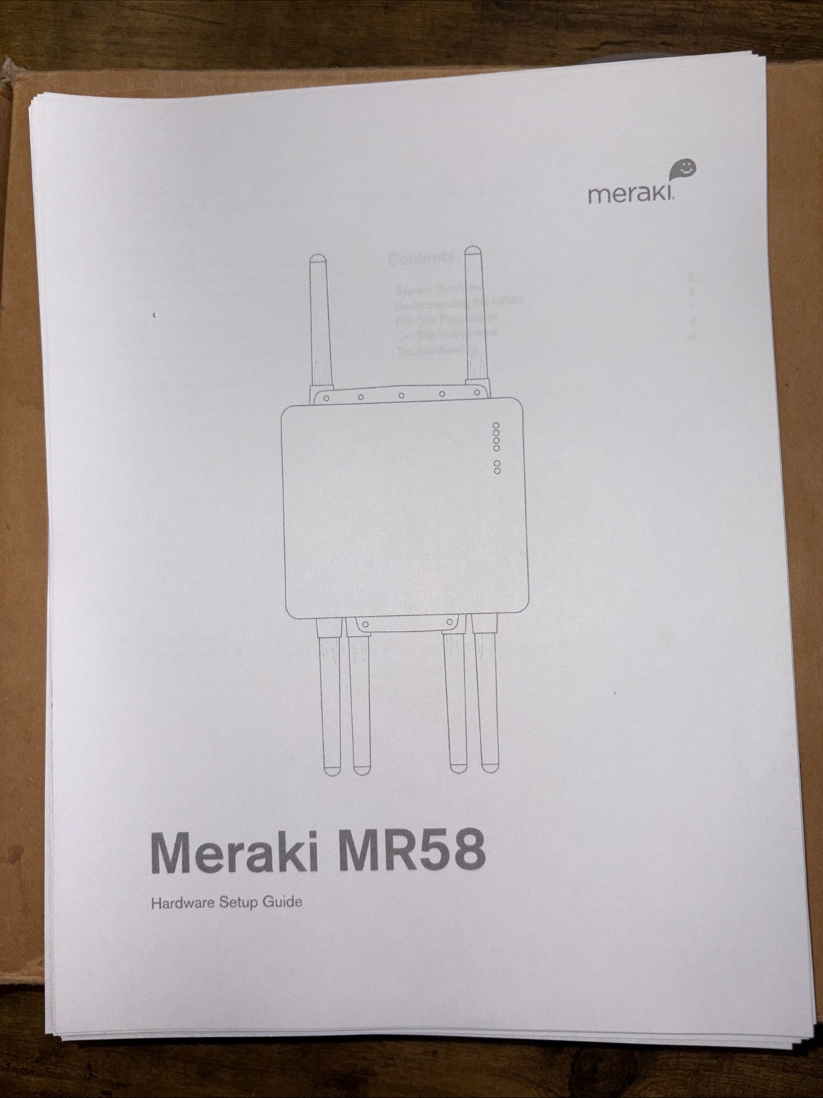 Cisco Meraki MR58 P/N 600-09000-E wireless access point Untested W/instructions