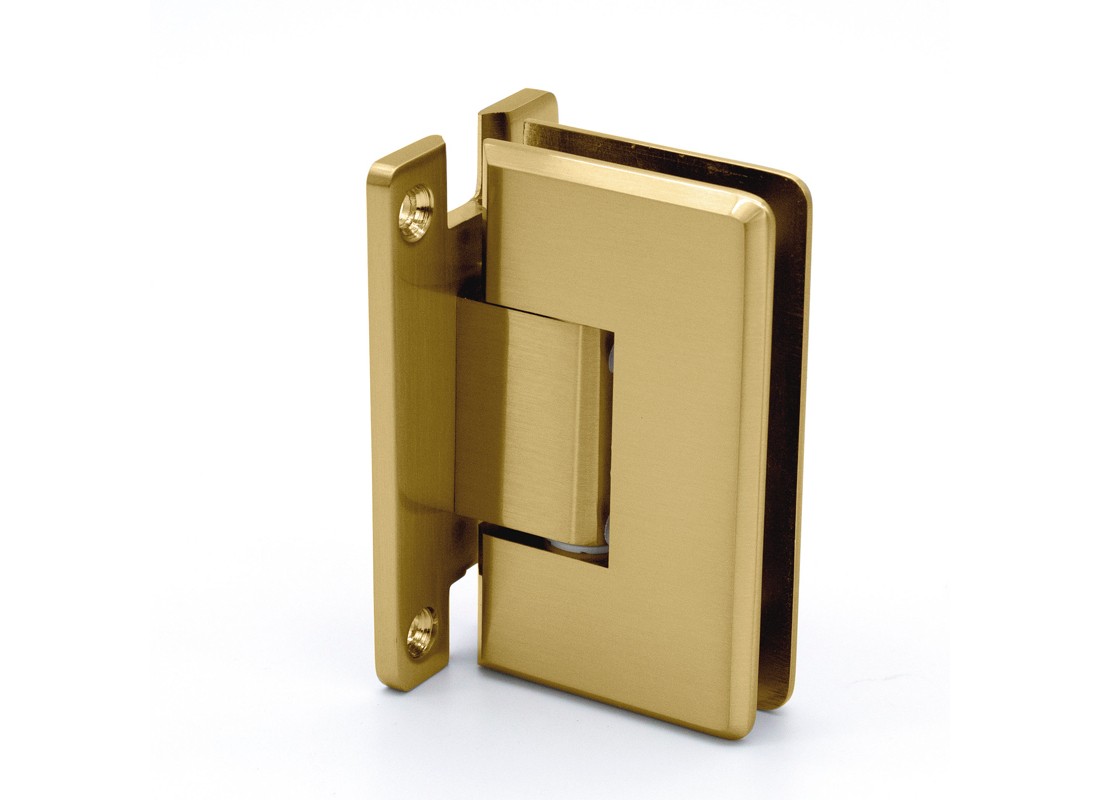 FHC Carolina Wall Mount Hinge Full Back Plate Brass Satin Brass Finish