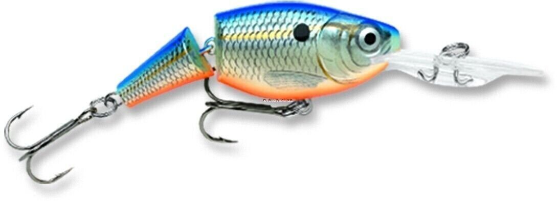 NEW! Rapala JSR05BSD Jointed Shad Rap Crankbait, 2", 1/4 oz, Blue Shad Floating