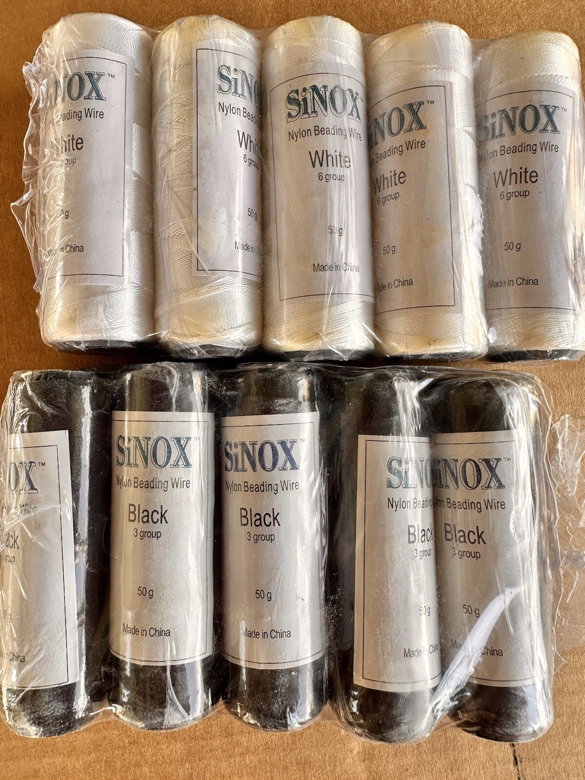 198 Spools SiNOX  Nylon Beading Wire / Thread / 50g ~ 99 White / 99 Black Lot#1
