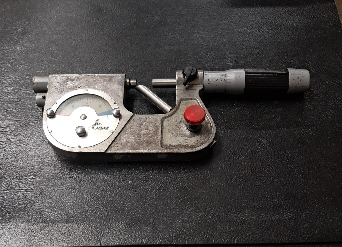 ETALON Indicating Micrometer Mechanical, 0.00005 in Resolution, Swiss Made