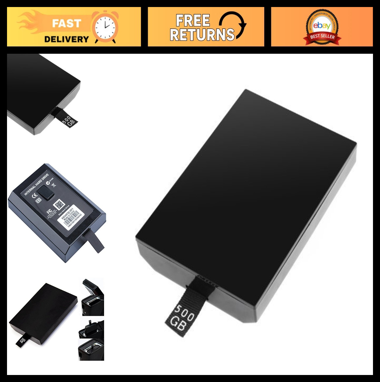 500GB External Hard Drive for Xbox 360 Slim - Game Storage Upgrade, HDD Disk