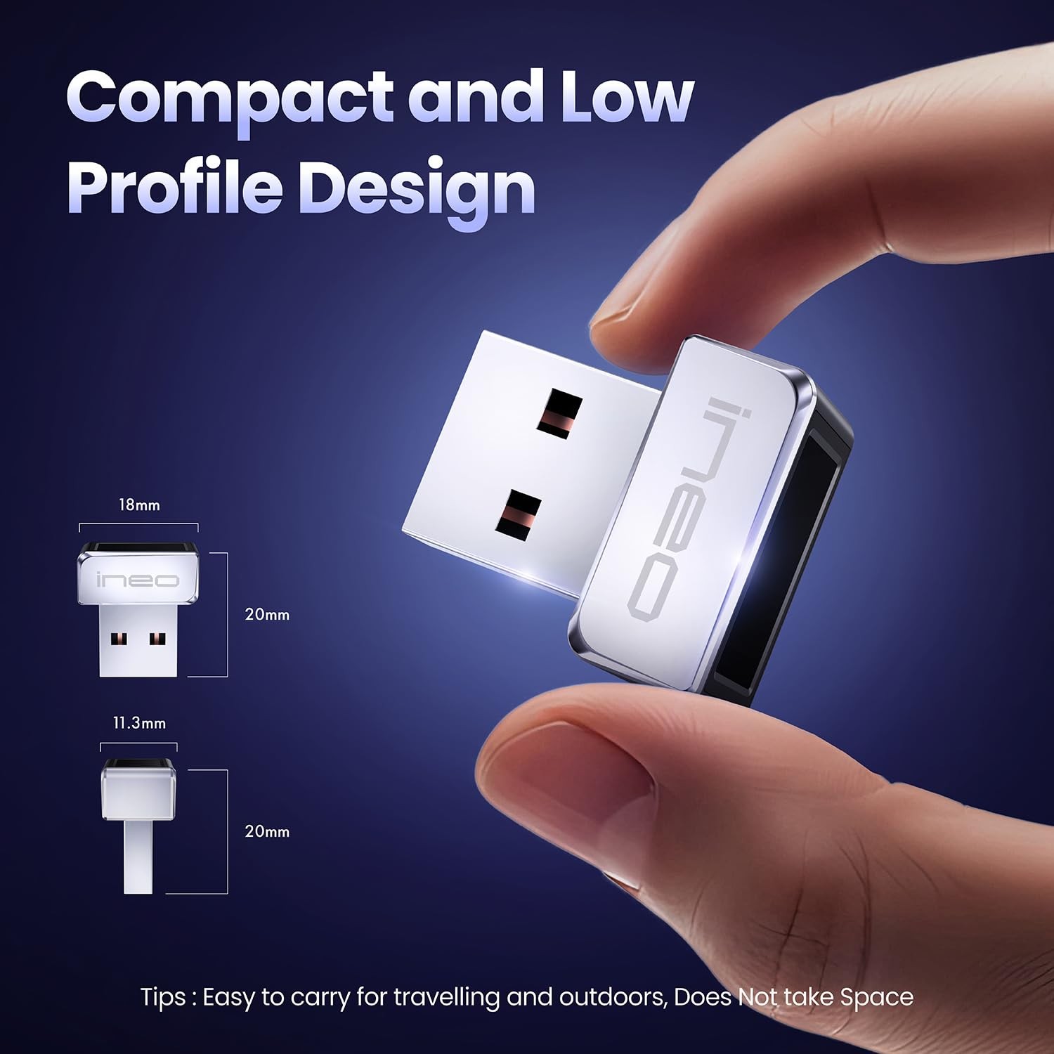 Windows Hello USB Fingerprint Reader Security Key Compact Plug and Play