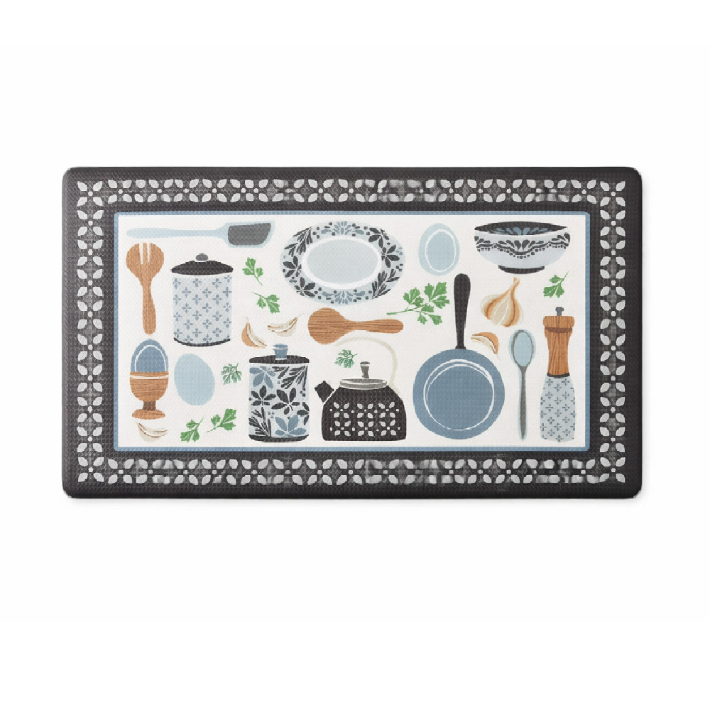 Multicolor Kitchen Mat 18"x30" Non-Slip Cushioned Anti-Fatigue Rug