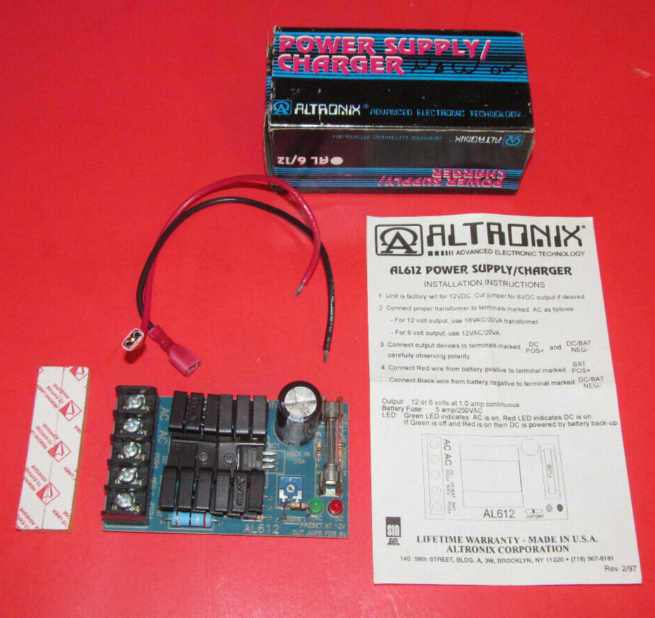 ALTRONIX Power Supply Charger AL6/12 AL612 ~ Brand New Unused Old Stock ~ FrSh